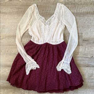 Free People Victorian Renaissance Fair Mini Dress Size 0